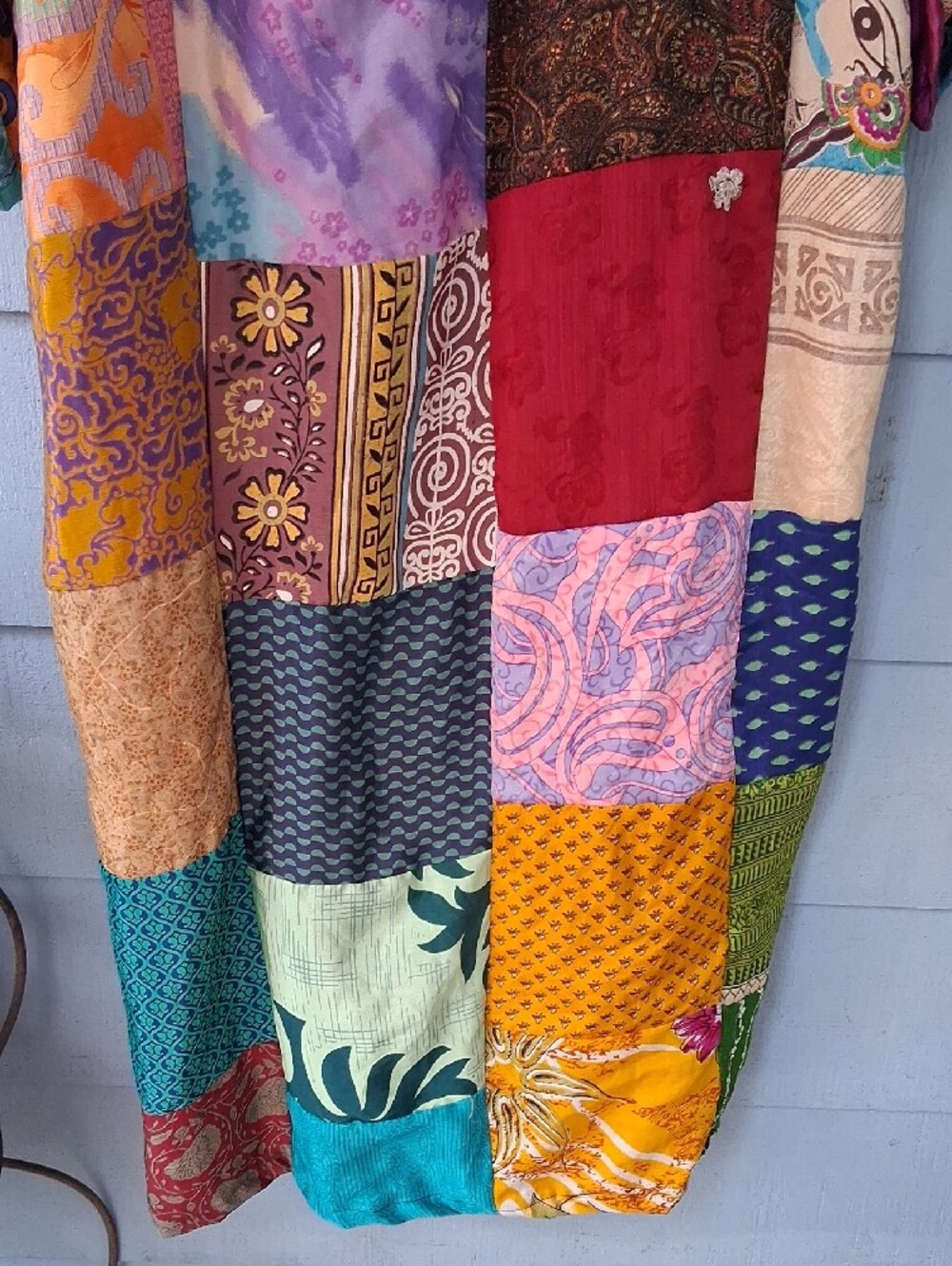 Silk Patchwork Robe - Picture 7 of 9